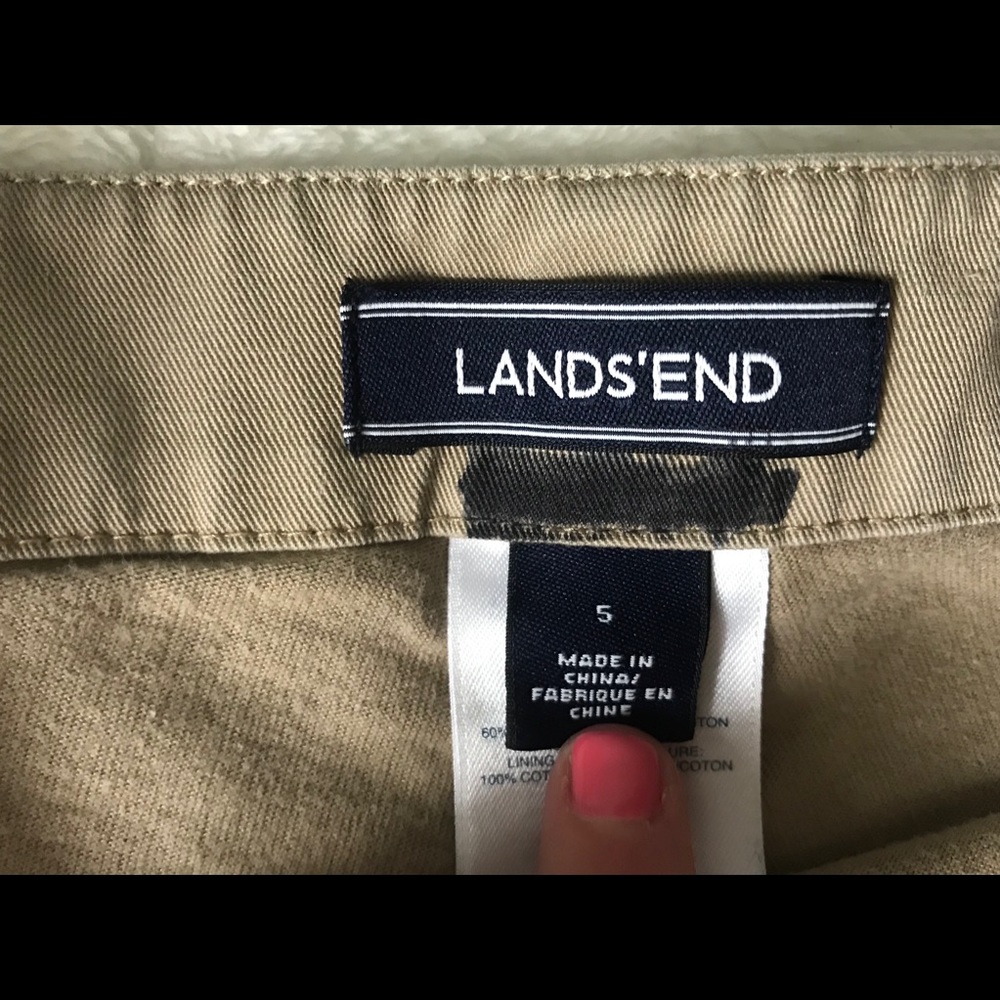 Lands End tan khaki skort school work Juniors 5 - Picture 2 of 5